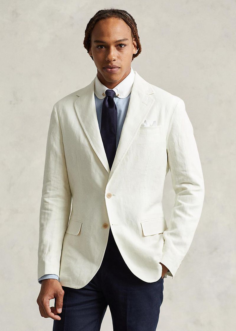 ポロ ラルフ ローレン ブレザー メンズ 白 Polo Soft リネン Suit Jacket OECKN4527